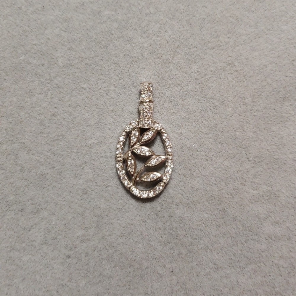 925 Sterling Silver Cubic Zirconia Pendant Necklac